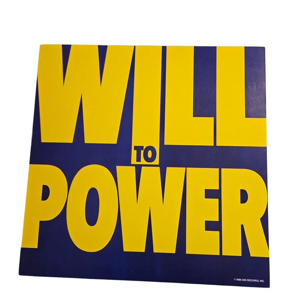 Will to Power Vintage 1988 Promo Flat Album‎ Poster 12x12 Double Sided CBS